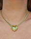 snake chain - Heart pendant