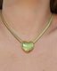 snake chain - Heart pendant