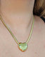 snake chain - Heart pendant