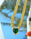 Green Zircon Heart