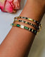 Water Resistant Bangle (Green Zircon square)