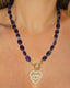 An elegant necklace made of Natural Amethyst with a Real 18K Gold Plated Pendant