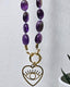 An elegant necklace made of Natural Amethyst with a Real 18K Gold Plated Pendant