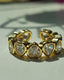 Shiny Hearts ring made of Zircon fits all occasions and oufits