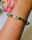 Water Resistant Bangle (Green Zircon square)