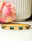 Water Resistant Bangle (Green Zircon square)
